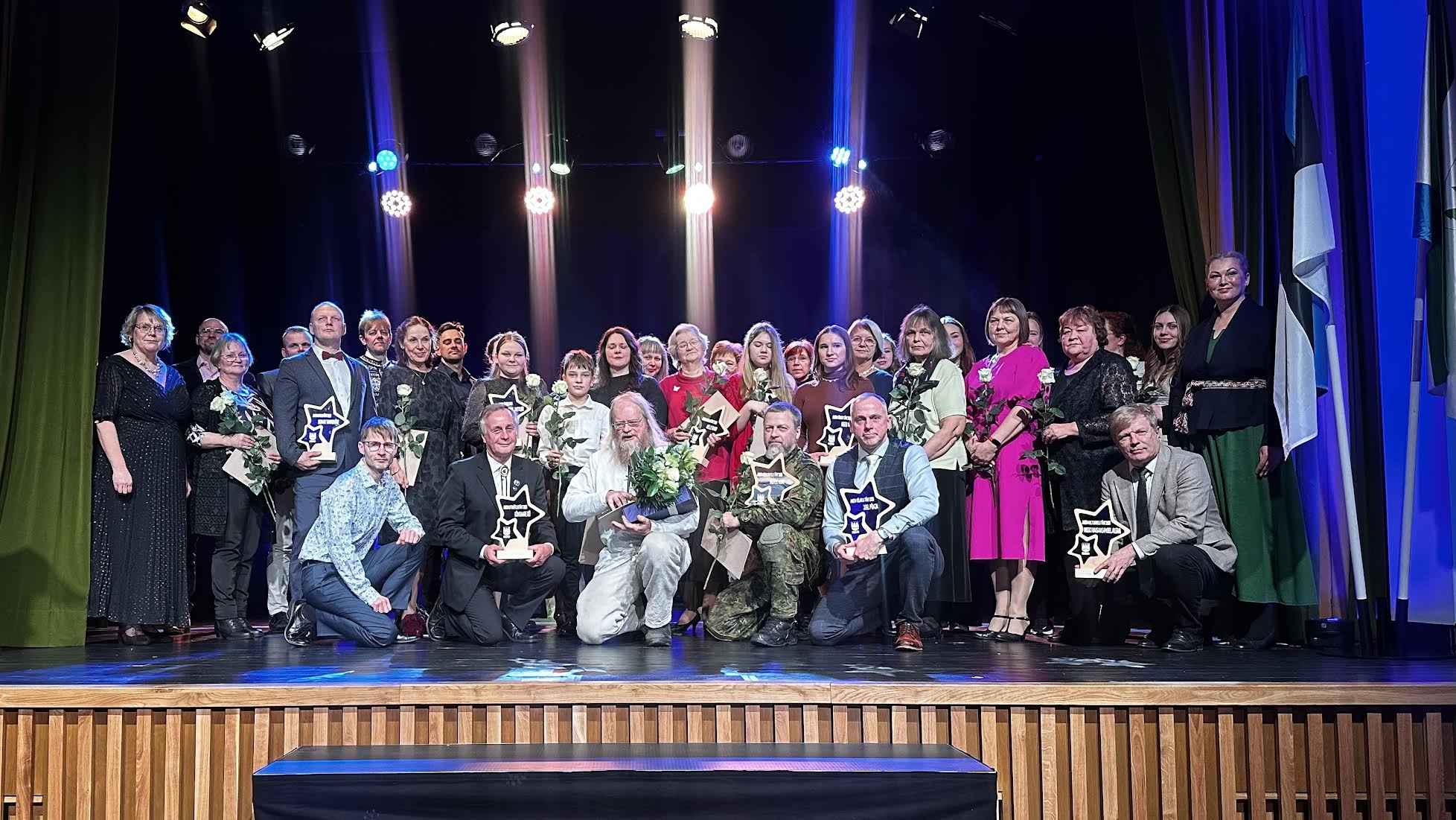 Rõuge valla 2025. aasta tunnustuste saajad. Foto-Viivika Nagel